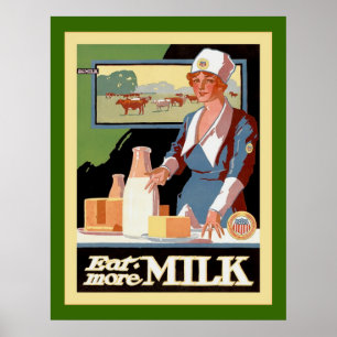 Eet meer melk ~  Adverteren Poster