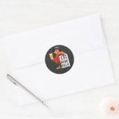 Eet meer pizza, grappige kalkoen Thanksgiving dag Ronde Sticker (Envelop)