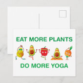 Eet meer Planten Doe meer Yoga Briefkaart (Voorkant / Achterkant)