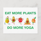 Eet meer Planten Doe meer Yoga Briefkaart (Voorkant)