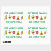 Eet meer Planten Doe meer Yoga Rechthoekige Sticker (Vel)