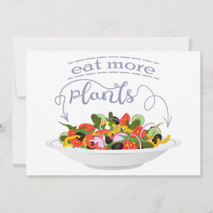 Eet meer planten frisse salade motivatie beletteri bedankkaart