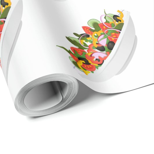 Eet meer planten frisse salade motivatie beletteri cadeaupapier (Rol Hoek)