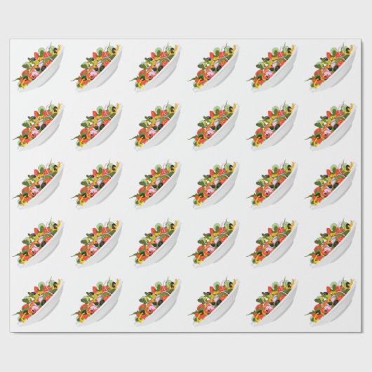 Eet meer planten frisse salade motivatie beletteri cadeaupapier (Vlak)