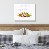 Eet meer planten frisse salade motivatie beletteri canvas afdruk (Insitu (Slaapkamer))