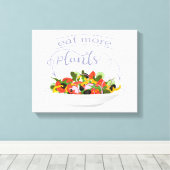 Eet meer planten frisse salade motivatie beletteri canvas afdruk (Insitu (Houten vloer))