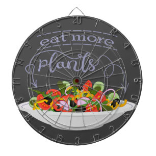 Eet meer planten frisse salade motivatie beletteri dartbord