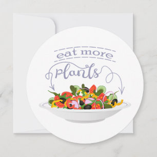 Eet meer planten frisse salade motivatie beletteri feestdagenkaart