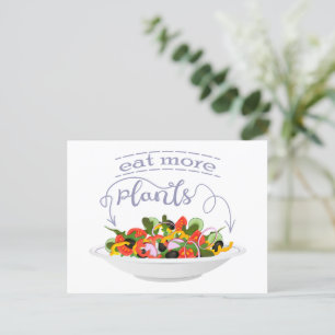 Eet meer planten frisse salade motivatie beletteri feestdagenkaart