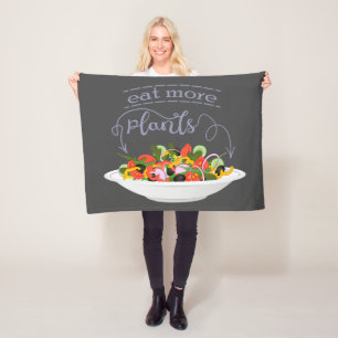 Eet meer planten frisse salade motivatie beletteri fleece deken