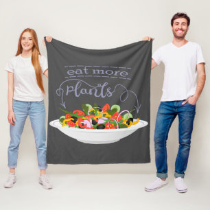 Eet meer planten frisse salade motivatie beletteri fleece deken