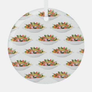 Eet meer planten frisse salade motivatie beletteri glas ornament