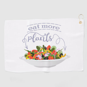 Eet meer planten frisse salade motivatie beletteri golfhanddoek