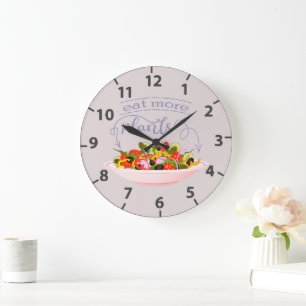 Eet meer planten frisse salade motivatie beletteri grote klok