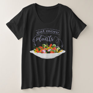 Eet meer planten frisse salade motivatie beletteri grote maat t-shirt