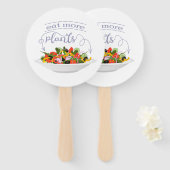 Eet meer planten frisse salade motivatie beletteri handwaaier (Voorkant en achterkant)