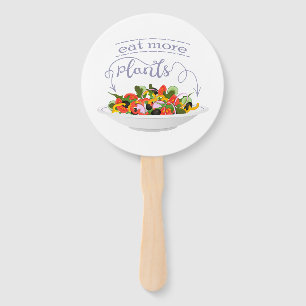 Eet meer planten frisse salade motivatie beletteri handwaaier