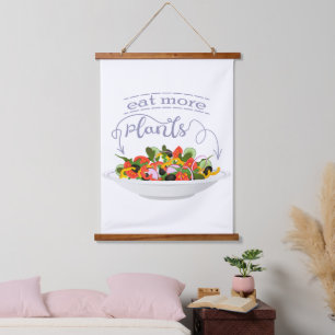 Eet meer planten frisse salade motivatie beletteri hangend wandkleed