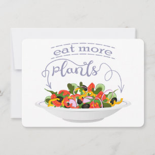 Eet meer planten frisse salade motivatie beletteri kaart