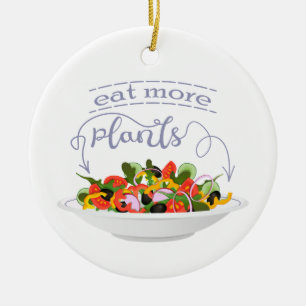 Eet meer planten frisse salade motivatie beletteri keramisch ornament