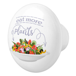 Eet meer planten frisse salade motivatie beletteri keramische knop