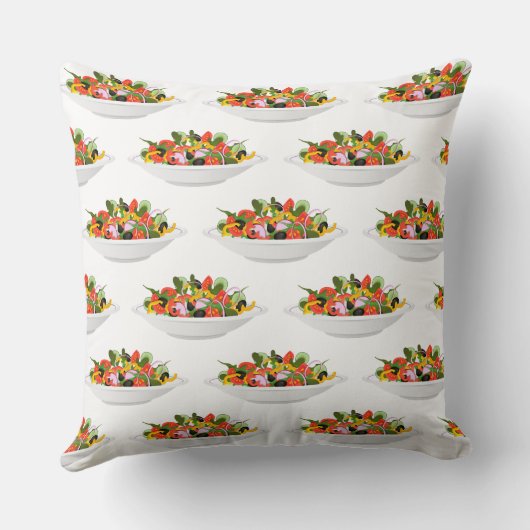 Eet meer planten frisse salade motivatie beletteri kussen (Achterkant)