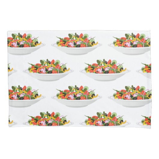 Eet meer planten frisse salade motivatie beletteri kussensloop (Voorkant)