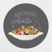 Eet meer planten frisse salade motivatie beletteri labels (Design 2)