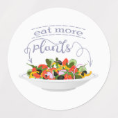 Eet meer planten frisse salade motivatie beletteri labels (Design 1)