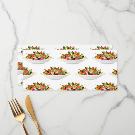 Eet meer planten frisse salade motivatie beletteri menu (Voorkant / Achterkant in situ)