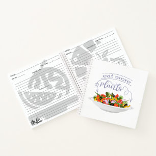 Eet meer planten frisse salade motivatie beletteri notitieboek