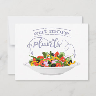 Eet meer planten frisse salade motivatie beletteri notitiekaartje