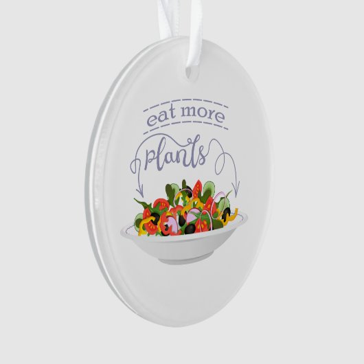 Eet meer planten frisse salade motivatie beletteri ornament (voorkant)