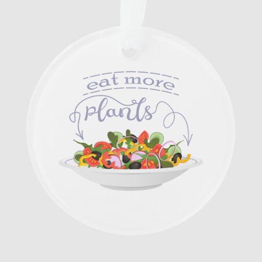Eet meer planten frisse salade motivatie beletteri ornament (voorkant)