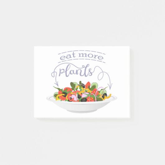 Eet meer planten frisse salade motivatie beletteri post-it® notes (Voorkant)