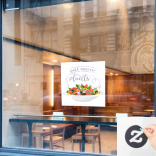 Eet meer planten frisse salade motivatie beletteri raamsticker