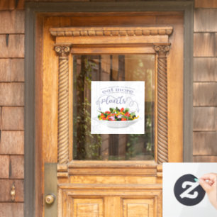 Eet meer planten frisse salade motivatie beletteri raamsticker