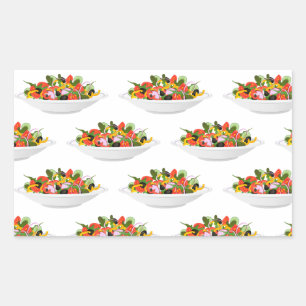 Eet meer planten frisse salade motivatie beletteri rechthoekige sticker
