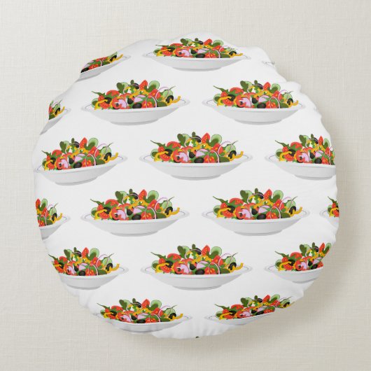 Eet meer planten frisse salade motivatie beletteri rond kussen (Achterkant)