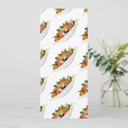 Eet meer planten frisse salade motivatie beletteri save the date (Staand voorkant)