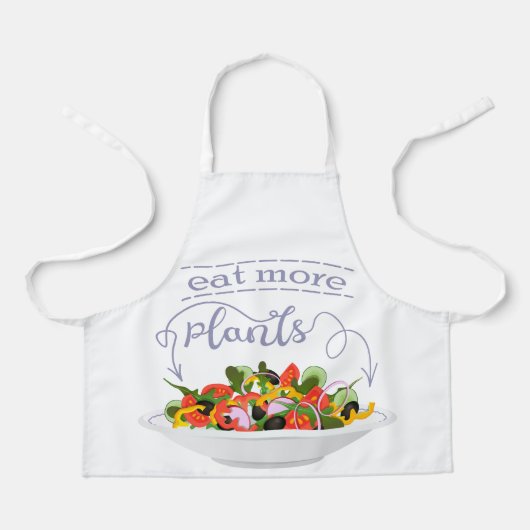Eet meer planten frisse salade motivatie beletteri schort (Voorkant)