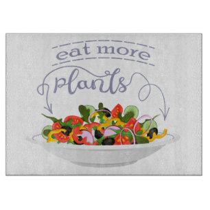 Eet meer planten frisse salade motivatie beletteri snijplank