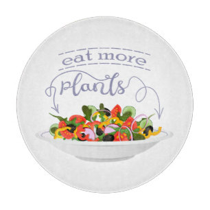 Eet meer planten frisse salade motivatie beletteri snijplank