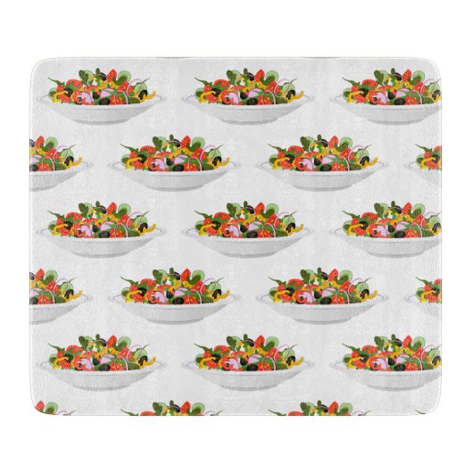 Eet meer planten frisse salade motivatie beletteri snijplank (Voorkant)