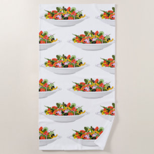 Eet meer planten frisse salade motivatie beletteri strandlaken