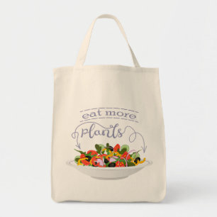 Eet meer planten frisse salade motivatie beletteri tote bag