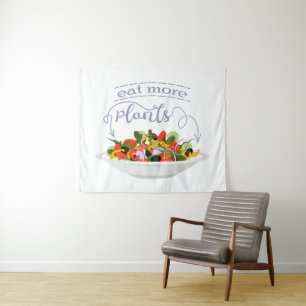 Eet meer planten frisse salade motivatie beletteri wandkleed