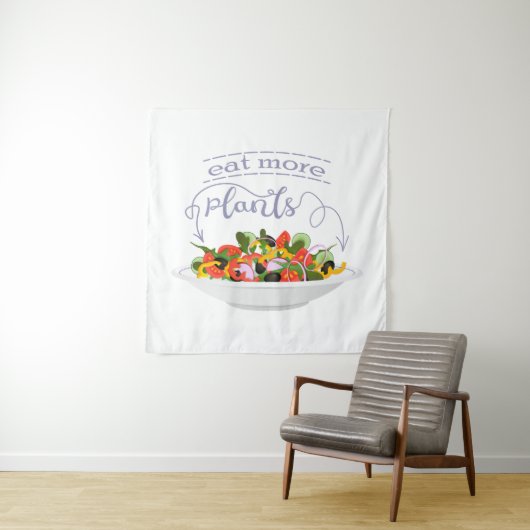 Eet meer planten frisse salade motivatie beletteri wandkleed (In situ)