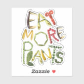 Eet meer Planten - Herinnering voor gezond eten Sticker (Vel)