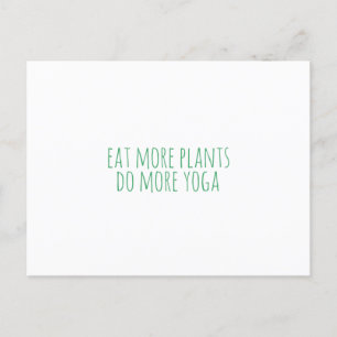 Eet meer planten meer yoga-vegan-vegetarian-yoga briefkaart